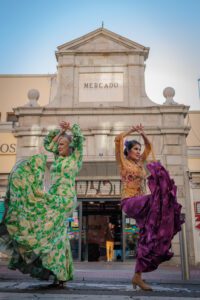 flamenco show bailarinas de flamenco en el mercado de vallecas