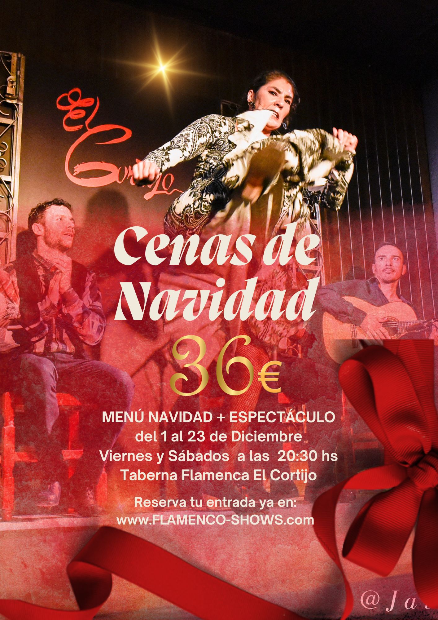 Cenas de navidad en Madrid en Tablao Flamenco El Cortijo
